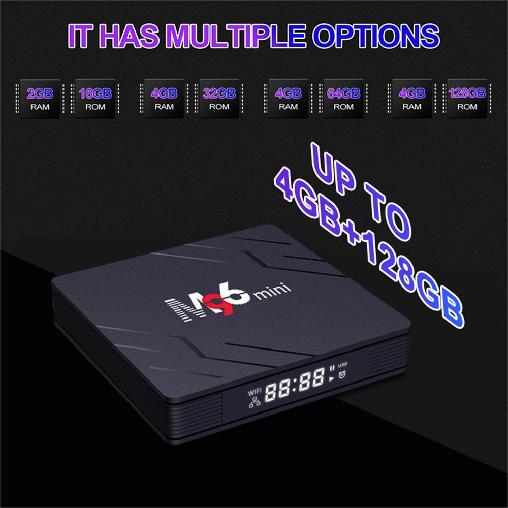 M96 Mini Smart TV Box 2GB/4GB 16GB/32GB/64GB Android 13.0 tv box RockChip RK3528 2.4G 5G Wifi6 Media Player Set Top box