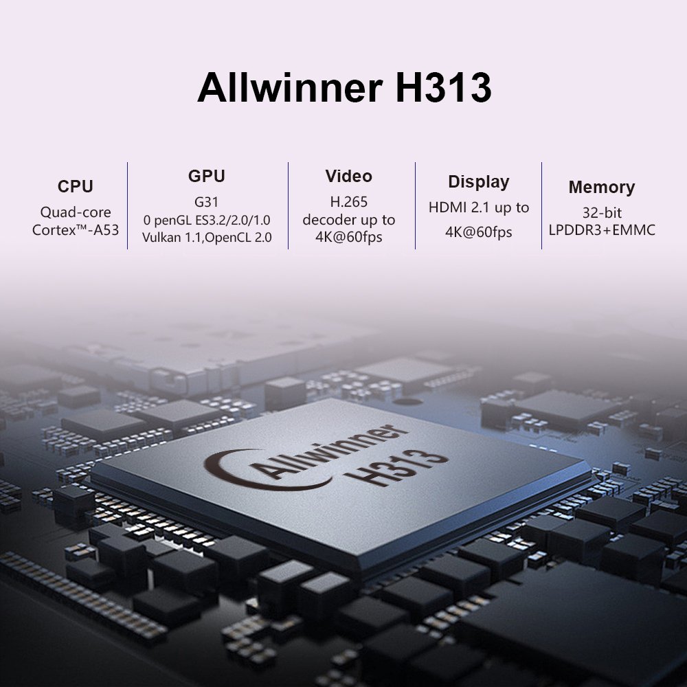BOXPUT Q96 Smart TV Stick Box Android 10 Allwinner H313 Quad-Core 4GB 8GB ROM 2.4G WIFI Mini TV Dongle H.265 OTT Set-top Box UK