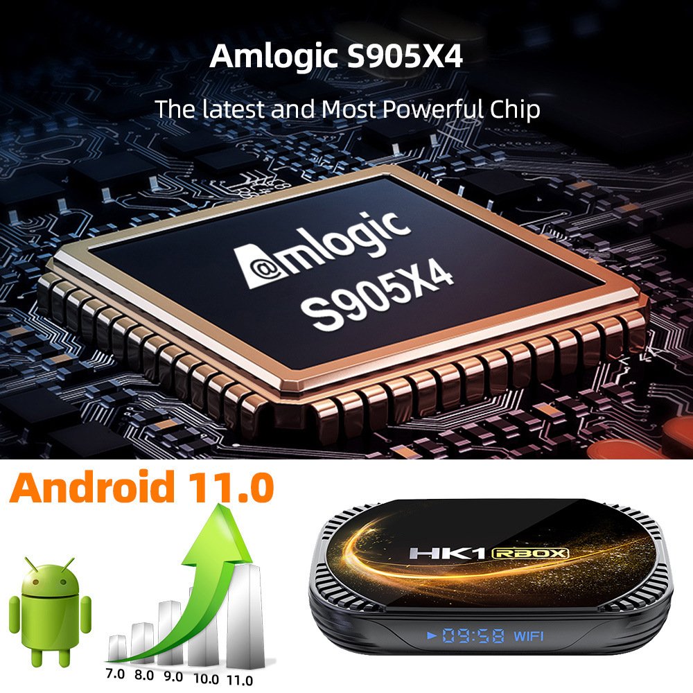 xxx android hs8 4k iptv set top box digital tv receiver mini wifi 2.4g 5g smart rom ram internet hd tv box