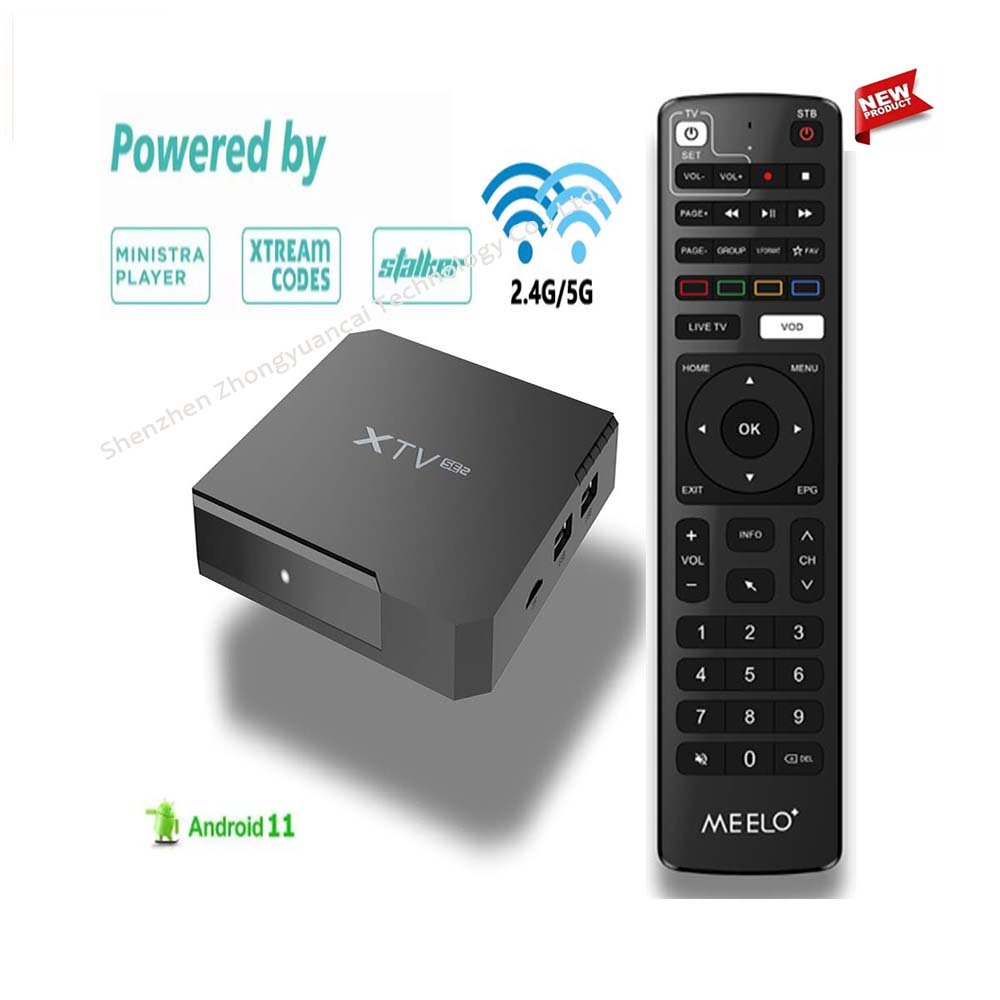 IPTV Box Android 11 Set top Box XTV SE2 lite FREE test M3U link 100M 2GB+8GB S905W2 platform Smart TV Box PK XTV pro XTV DUO