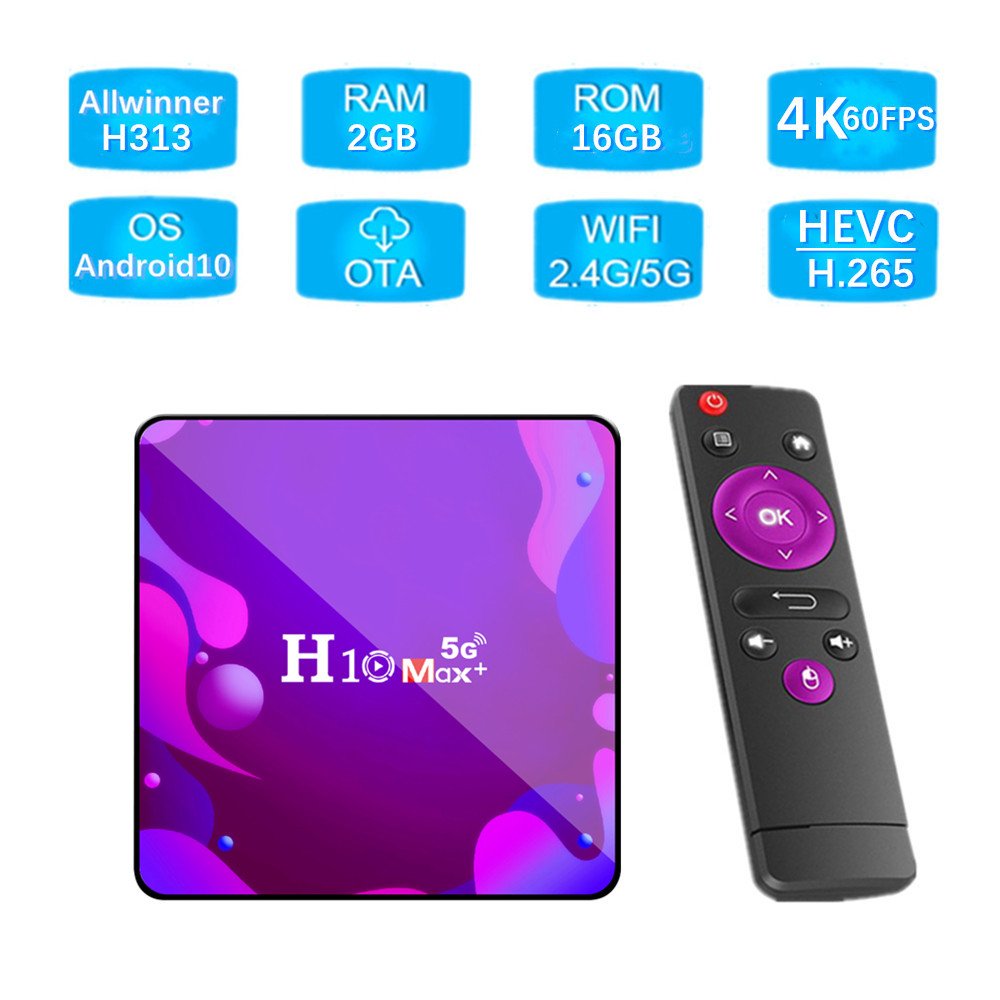 china cheap Internet player box USB 3.0 H10 PLAY TV set-top box Allwinner H6 4GB 64GB tvbox Android 9.0 HD network TV player