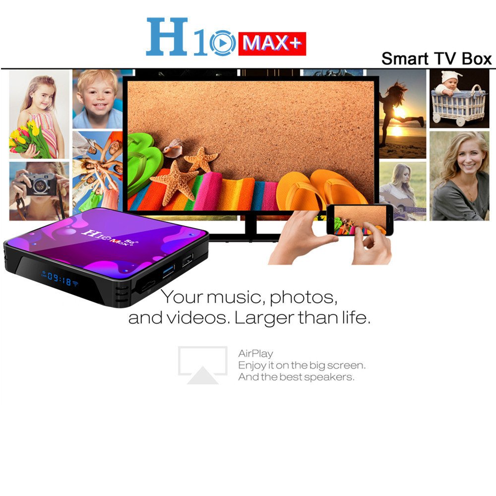 china cheap Internet player box USB 3.0 H10 PLAY TV set-top box Allwinner H6 4GB 64GB tvbox Android 9.0 HD network TV player