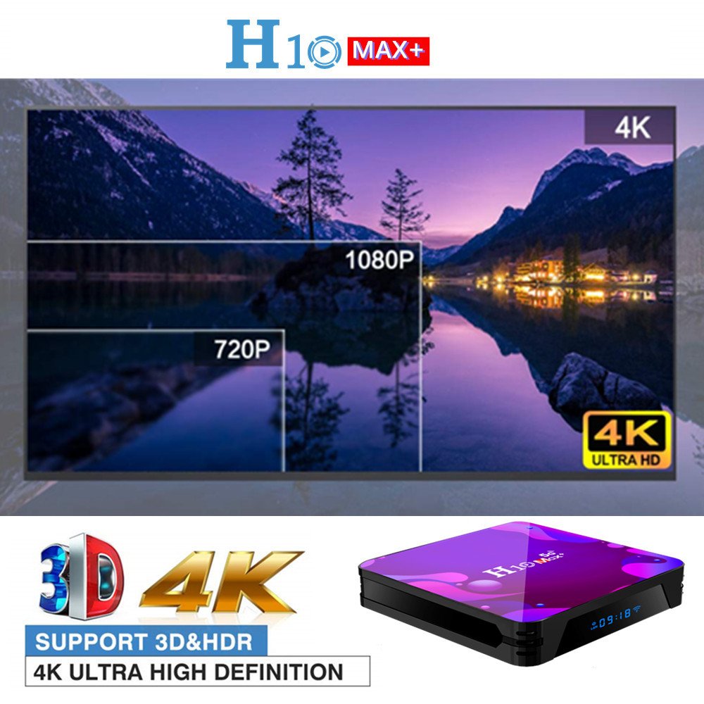 china cheap Internet player box USB 3.0 H10 PLAY TV set-top box Allwinner H6 4GB 64GB tvbox Android 9.0 HD network TV player