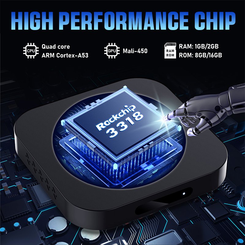 Wholesale Set Top Box Rockchip Quad Core RK3318 Android 11 Dongle Smart Streaming Device 4K IPTV TV BOX Android TV Box