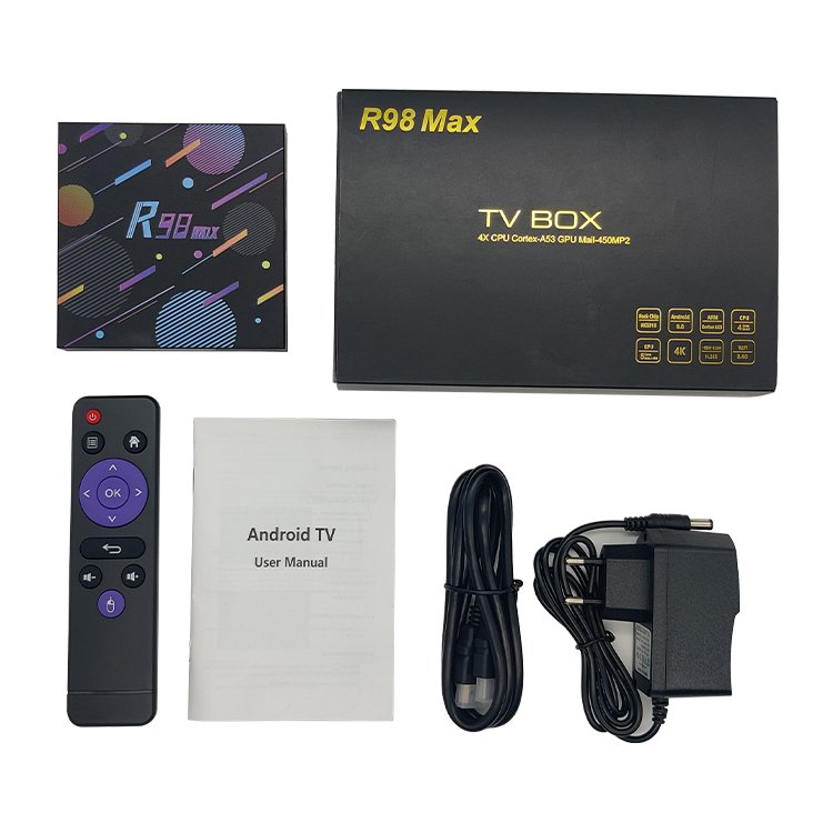 2023 new generation memory Set top box Android9.0 R98 MAX WIFI2.4G/5G support smart subscription android 9 full 4K hd set top box