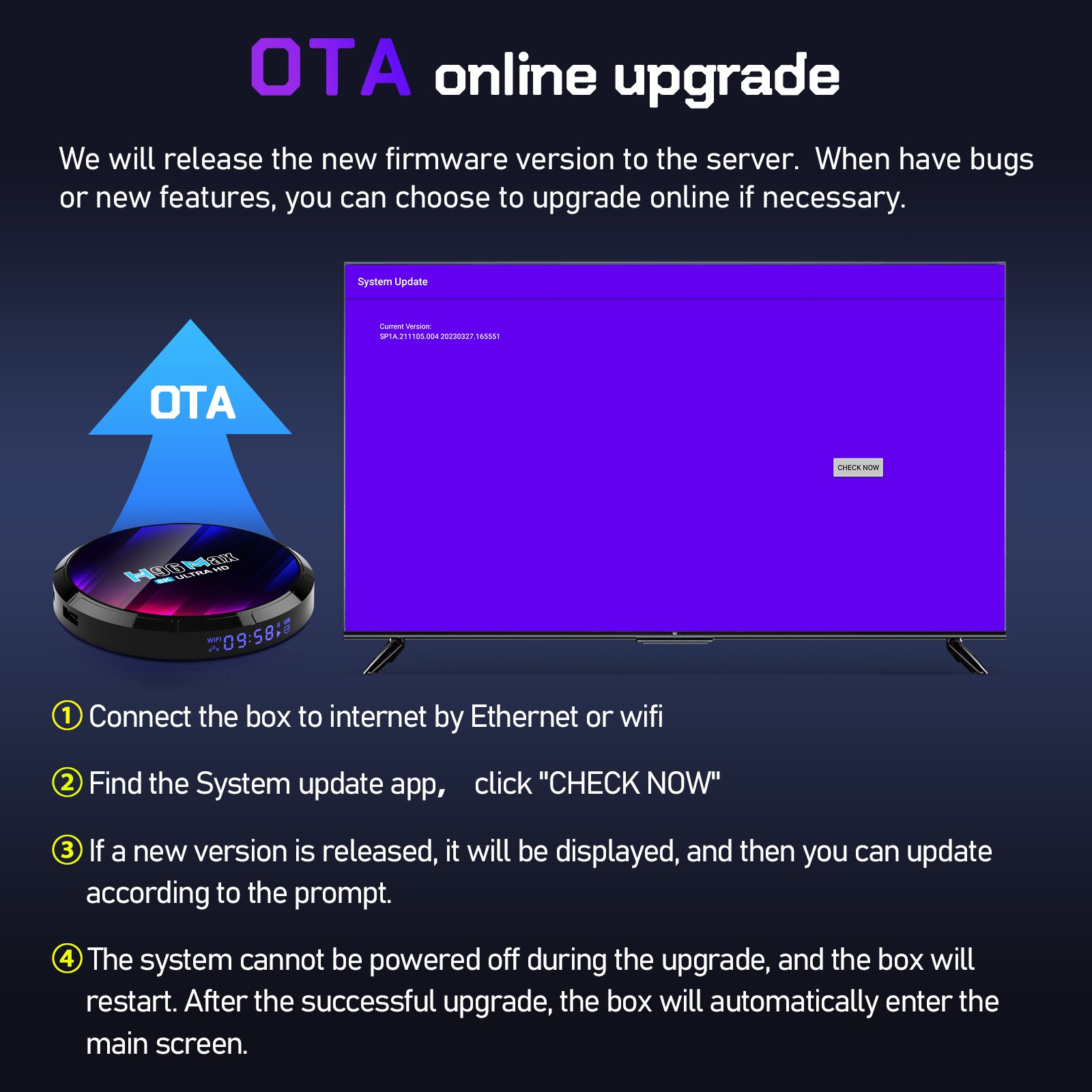 CLYTTE H96MAX Android 13 TV Box 4K 8K HD 2.4/5G Dual-WIFI 3D Video Media Player Smart TV Box Home Theater TV Set top Box