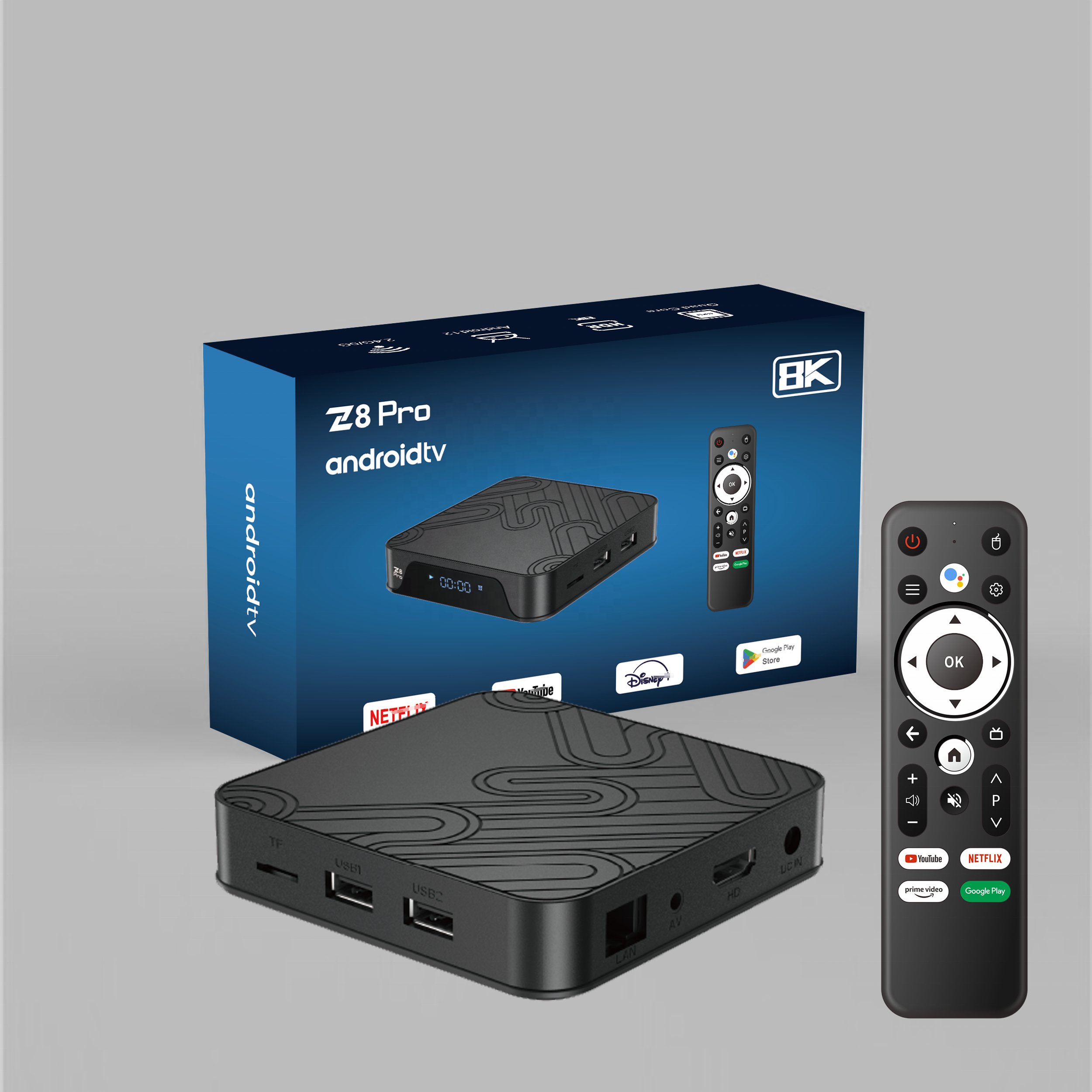 Z8 pro 4gb ram 32gb rom Allwinner H618 4K HDR Set Top box 8K 2.4/5G WiFi Android 12 Smart Android TV Box voice remote
