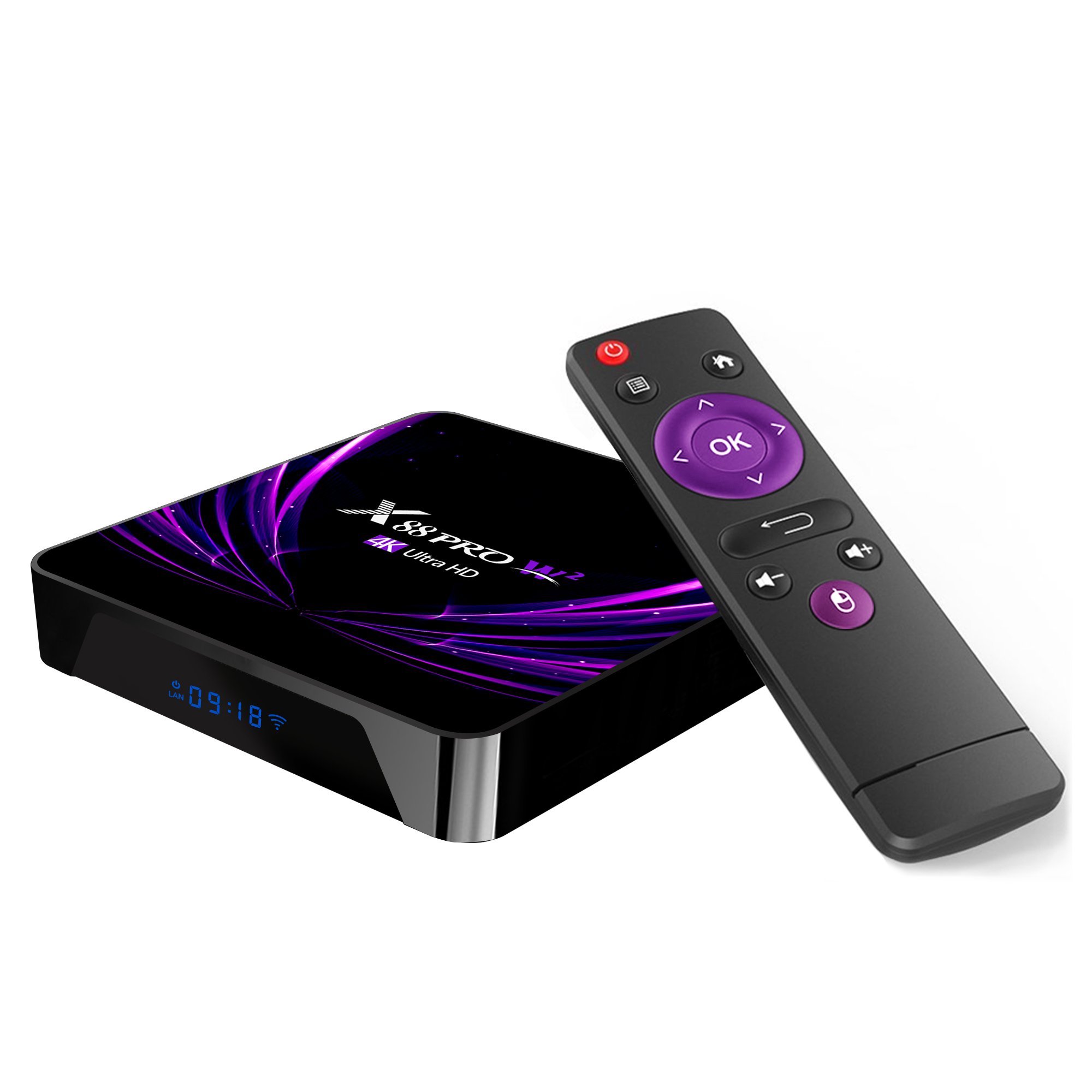 Popular Chipset Amlogic S905W2 Quad-Core Set Top Box With Android 11.0 OS BT5.0 Customization 4K HD Video Displayer X88 Pro W2