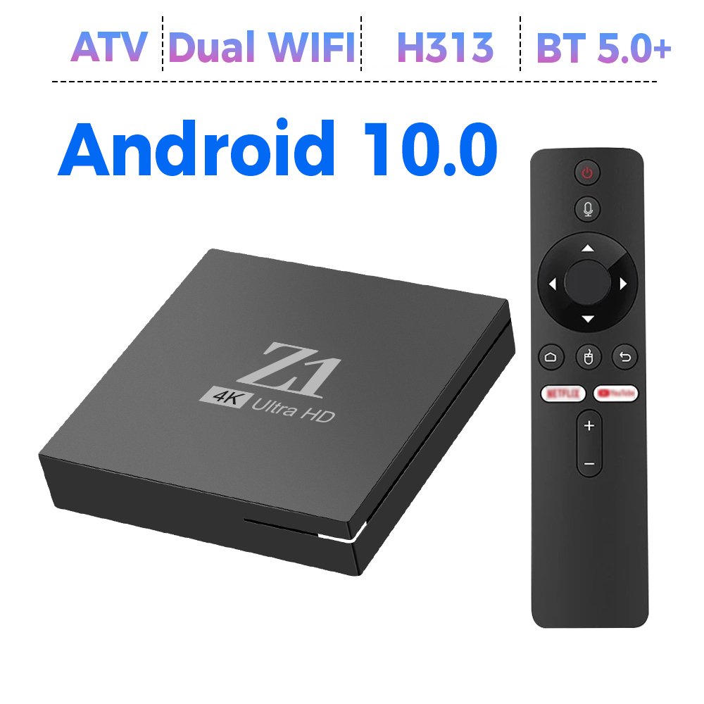 2024 Best Smart Tv Box Z1 Android10 Dual Wifi2.4g/5g Set Top Box Allwinner H313 Media Player hot selling android tv box