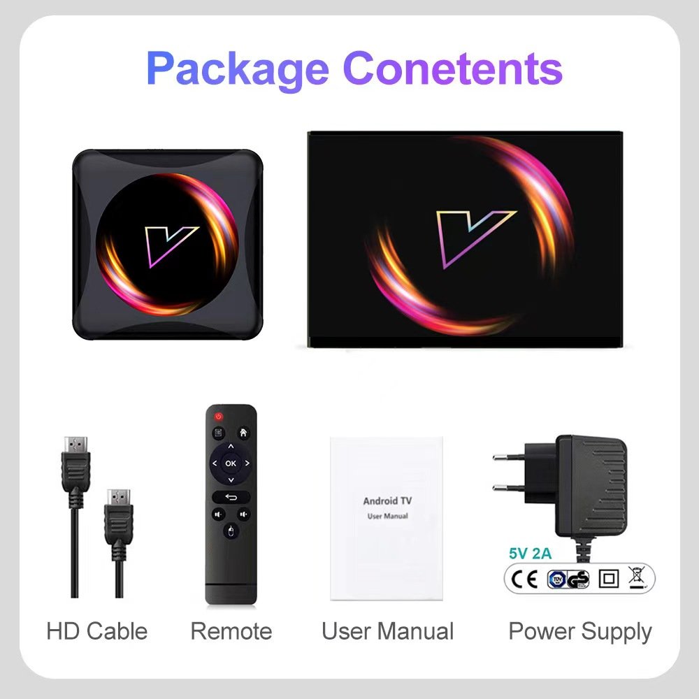 VONTAR X4 ATV androidtv11 Smart Amlogic S905X4 Support Google Voice Input 4K 60fps AV1 1000M LAN Dual WIFIset top box TVbox