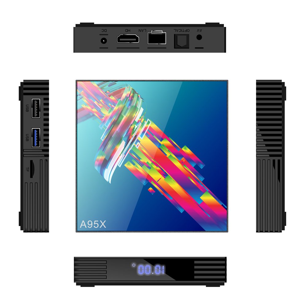 A95X R3 Android 9.0 Smart TV Box 4GB RAM 32/64GB ROM Rockchip RK3318 2.4G/5.0G WiFi BT4.0 4K HD Media Player Set Top Box