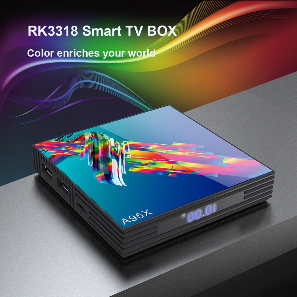 A95X R3 Android 9.0 Smart TV Box 4GB RAM 32/64GB ROM Rockchip RK3318 2.4G/5.0G WiFi BT4.0 4K HD Media Player Set Top Box