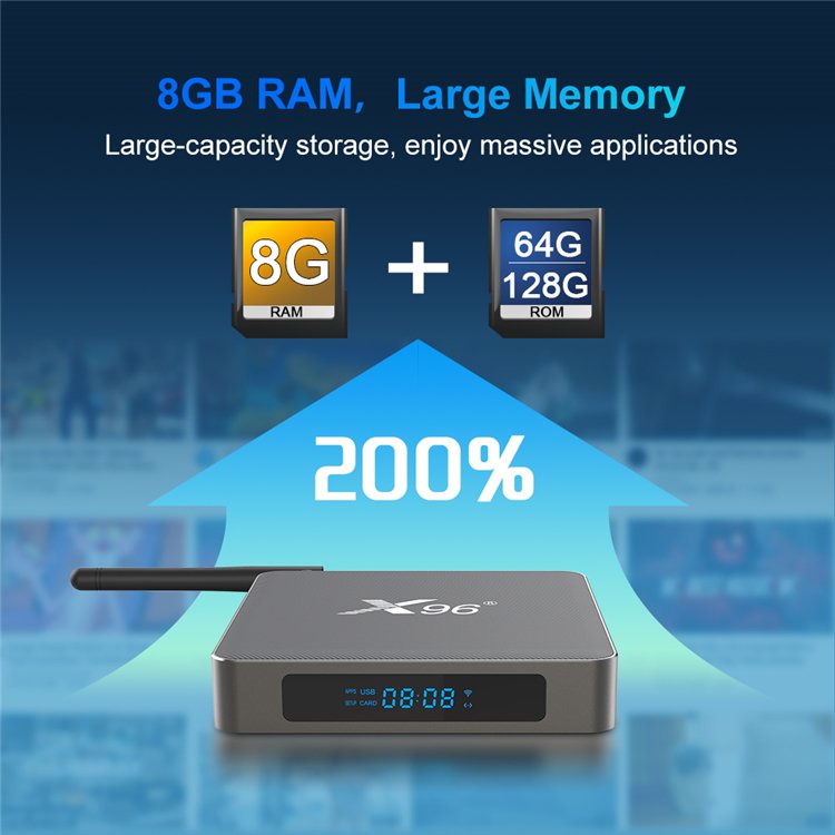 New 2024 X96 X6 RK3566 Smart tv box 4GB 32GB / 8GB 64GB 128GB Android 11 AV1 8K 5GHz Dual WiFi BT 4K OTT set top box X96X6