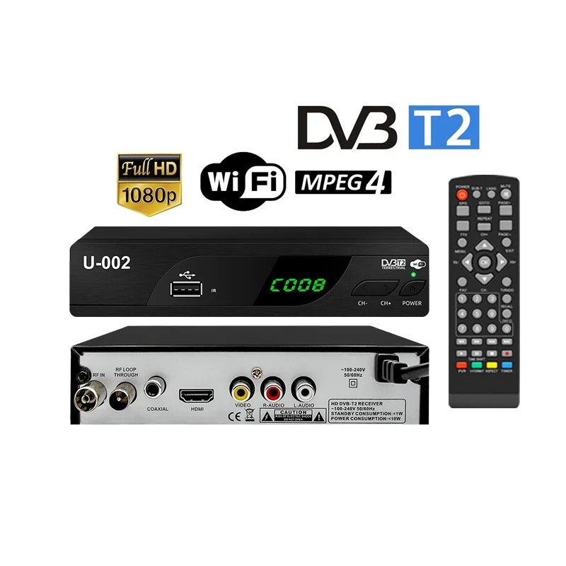 Factory DVB-T2 TV Receiver Free To Air H264 WIFI Digital Set-top Box