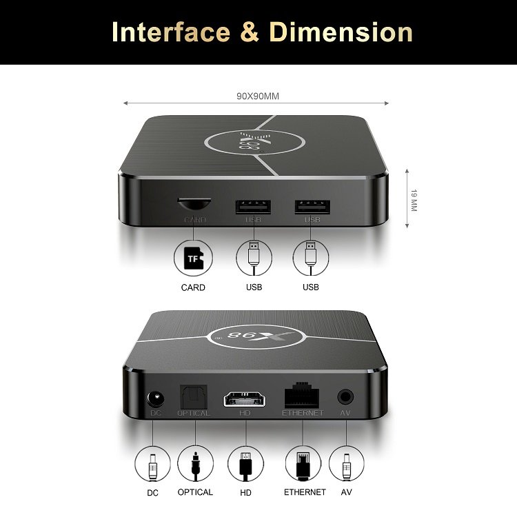 Cheapest factory price X98plus amlogic s905w2 android tv box 2gb 16gb 5G WIFI Cable Set Top Box Android 11 4K Smart box X98plus