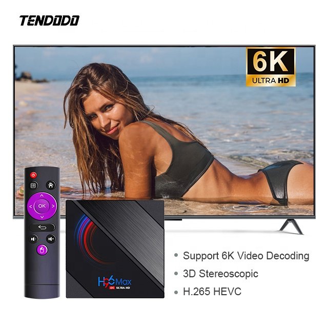 Wholesale H96max Quad Core H616 Android Set Top Box Dual WiFi Smart Streaming Device 6k Android TV BOX with 12 months free code