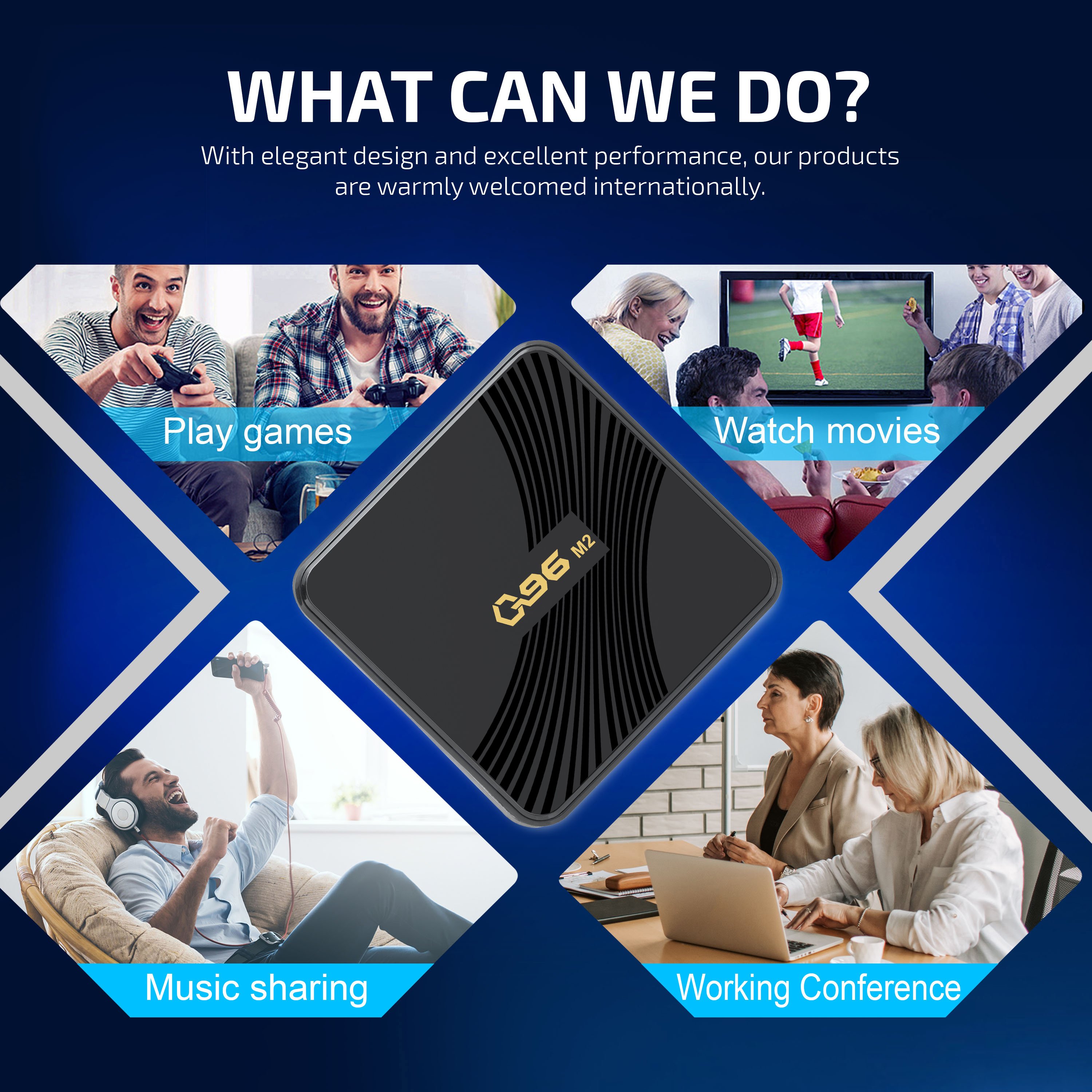 BYINTEK New Q96 M2 4K Android 11 Tv Box With Projector Ultra Optional 4GB+32G Set-Top Box 4K 2023 2.4GHZ 5.8GHZ Tv Boxes