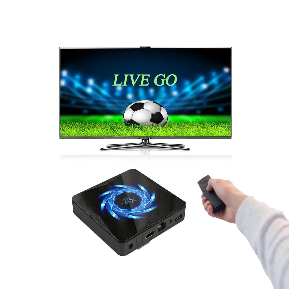 Stable Live go Android 4 k X M AX Free Trial Set Top Box MEGA Player Lite for Sweden Norway Finland USA Spain Israel