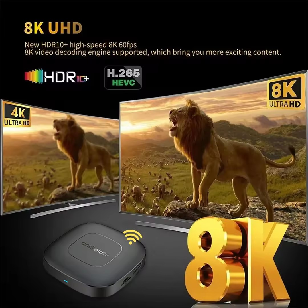 Newest Android 13.0 Set-top Box BT5 2G+16G Voice Remote Media Player Tv Box Replacement for roku express 4k
