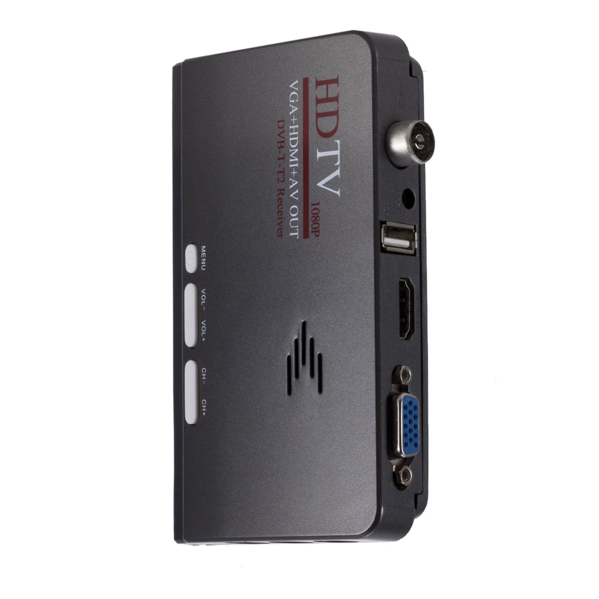 portable DVB-T/DVB-T2 TV Set-top Box digital Terrestrial HDTV 1080P Tuner Receiver VGA/AV for LCD/CRT PC Monitor