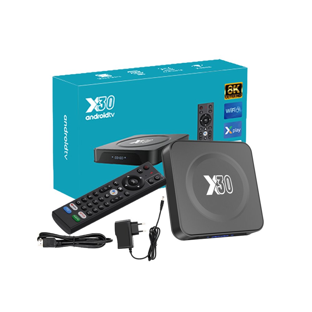 Free sample ATV TV Box X30 4K Media player Android 12 5G Wifi 2G 16G 4Gb 32gb H618 Set Top Box With digital number Voice Remote