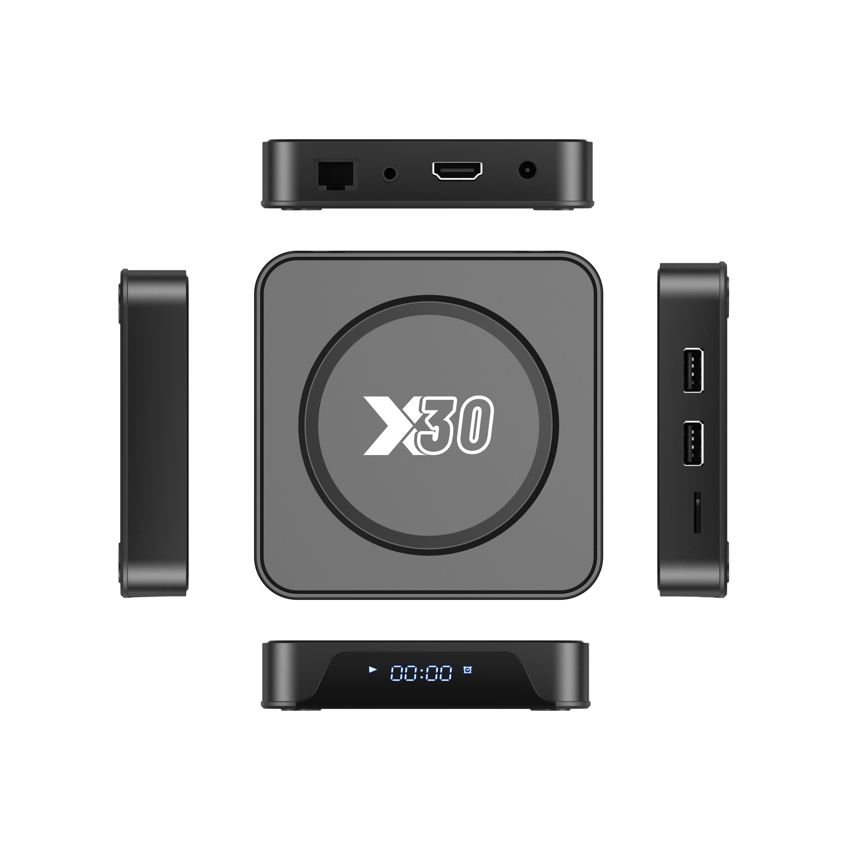 Free sample ATV TV Box X30 4K Media player Android 12 5G Wifi 2G 16G 4Gb 32gb H618 Set Top Box With digital number Voice Remote
