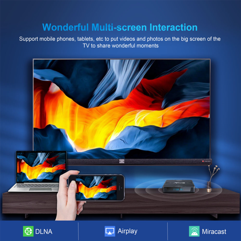 2024 New Model X98H TV Box Android 12.0 Allwinner H618 WiFi6 4GB 32GB 4K Smart Set Top Box X98H