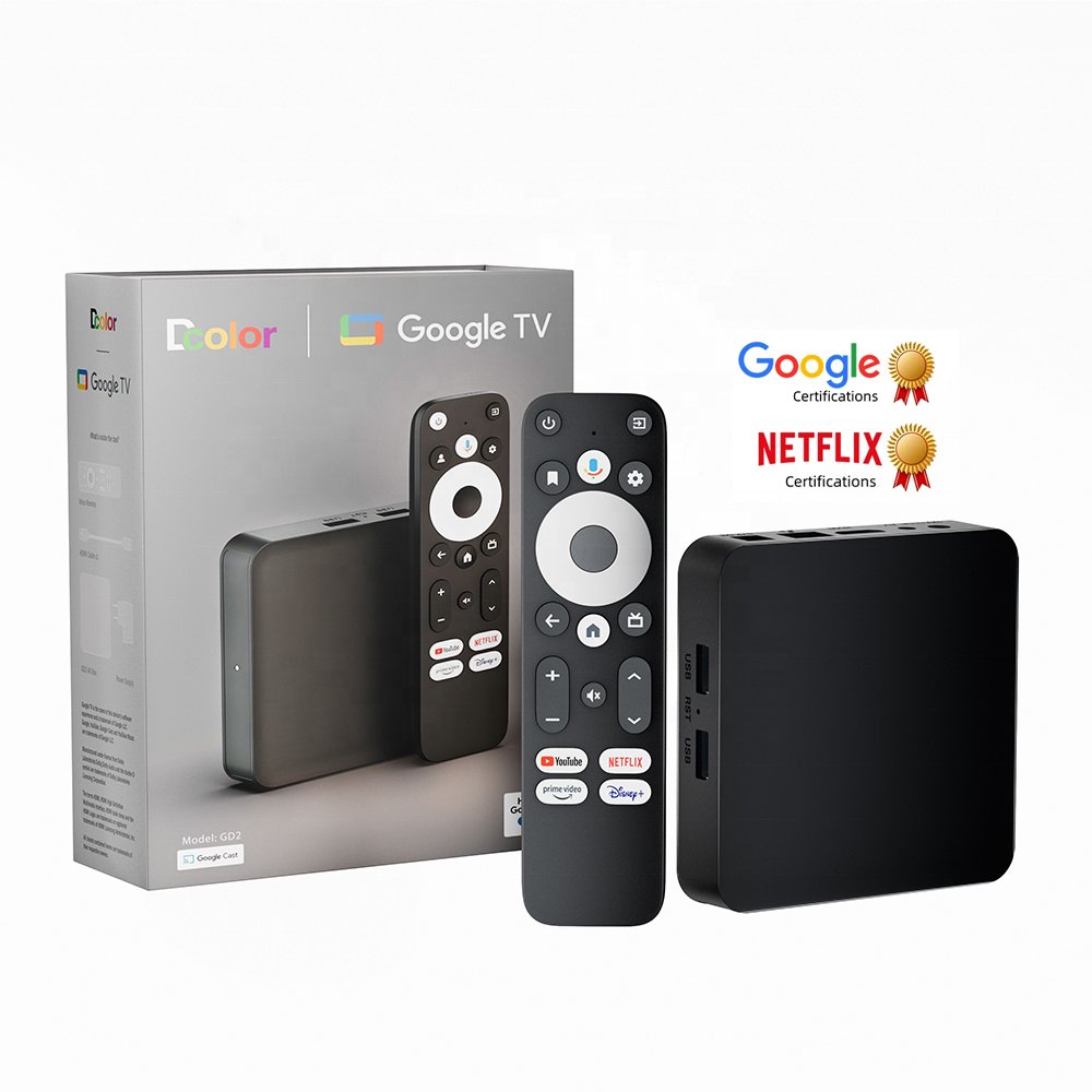 Dcolor GD2 S905Y4 Google Certified Gaming TV BOX 2GB 32GB Android 12 ATV OS WIFI Set Top Box 4k Smart TvBox
