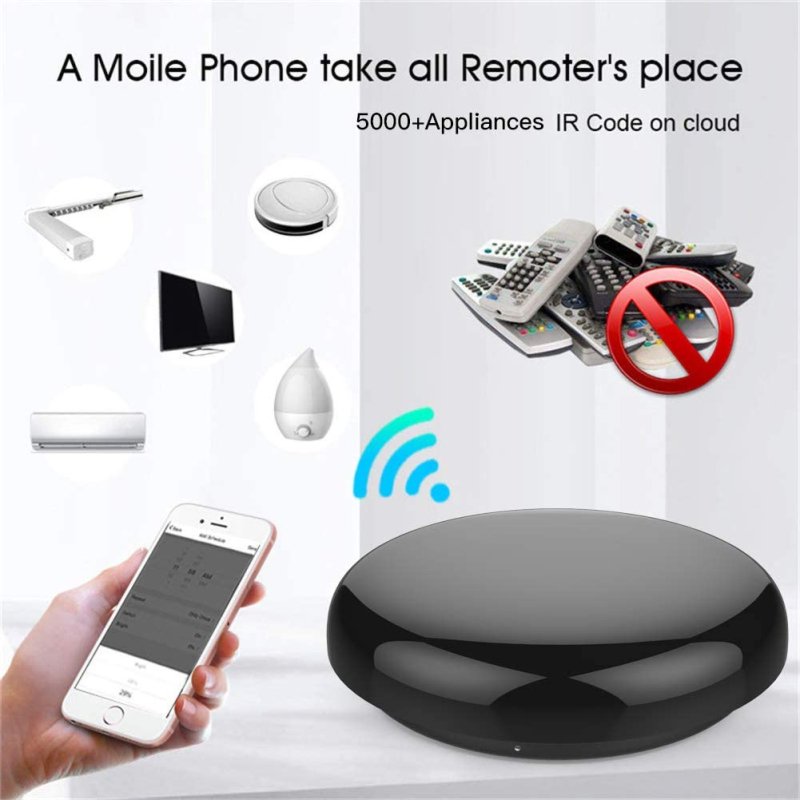 RSH WiFi Smart IR and RF Remote Control Smart Universal Remotely Controller for TV Air Conditioner Set-top Box Fan DVD Player