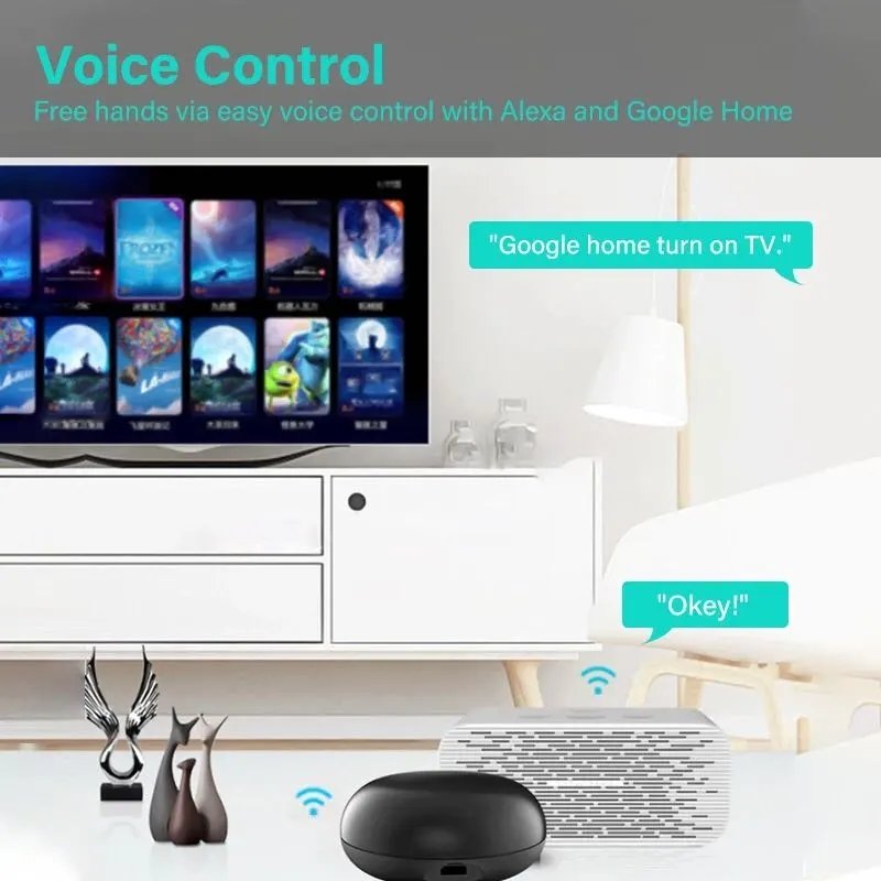 RSH WiFi Smart IR and RF Remote Control Smart Universal Remotely Controller for TV Air Conditioner Set-top Box Fan DVD Player