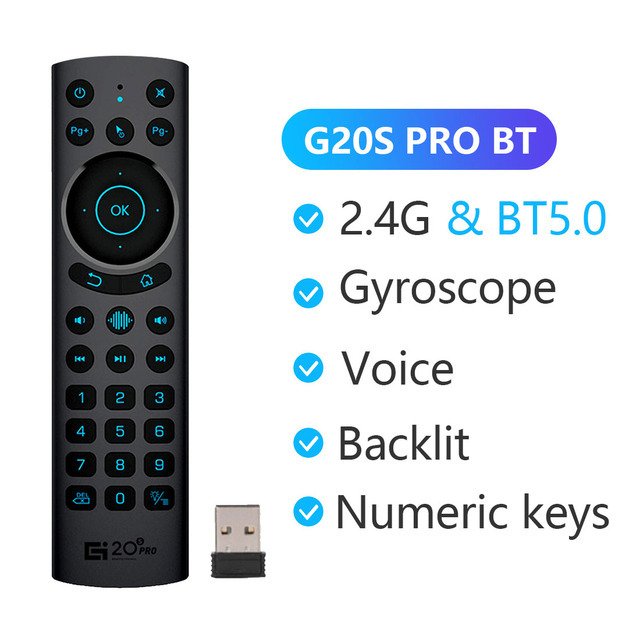 G20s pro BT air mouse backlight dual-mode wireless smart voice 2.4G Android set-top box projector TV box remote control
