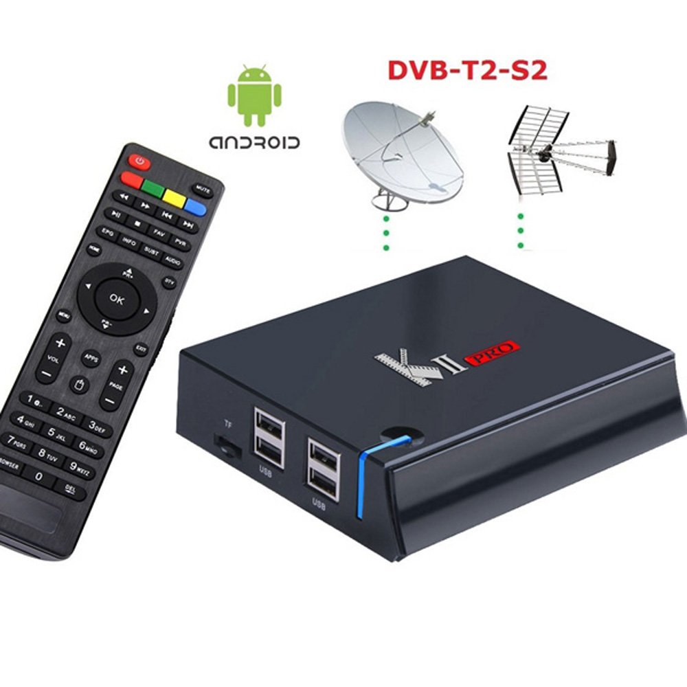 ACEMAX New KII PRO DVB-S2 T2 Combo TV Box CCCAM Amlogic S905 Quad Core Hybrid Set Top Box PVR Timeshift 4K UHD WIFI Kodi H.265