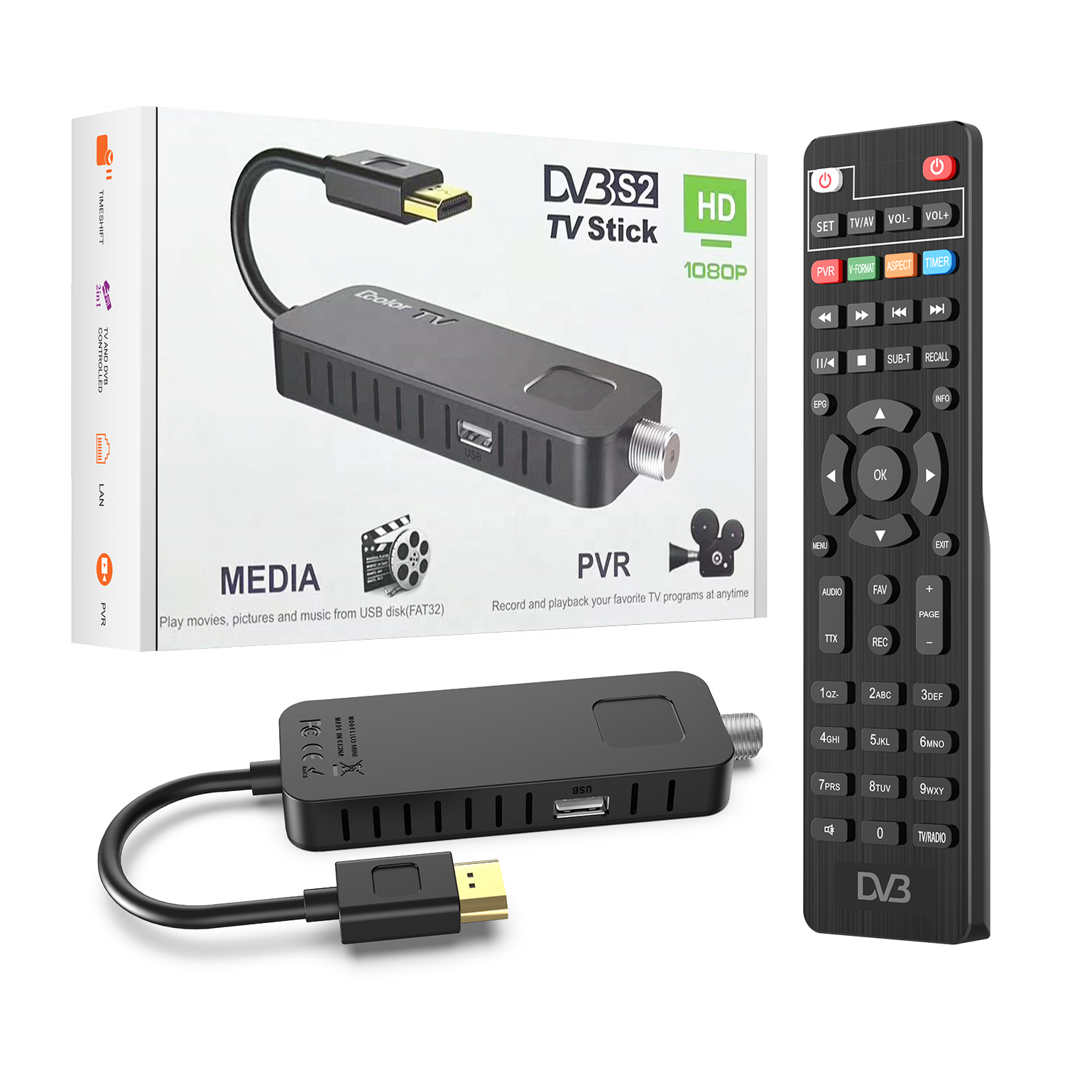 Full Hd Dvb-s2 Set-top Box Forever Server Satellite Tv Receiver Decoder Dvb S2 TV STICK Set Top Box Small Satellite Receiver