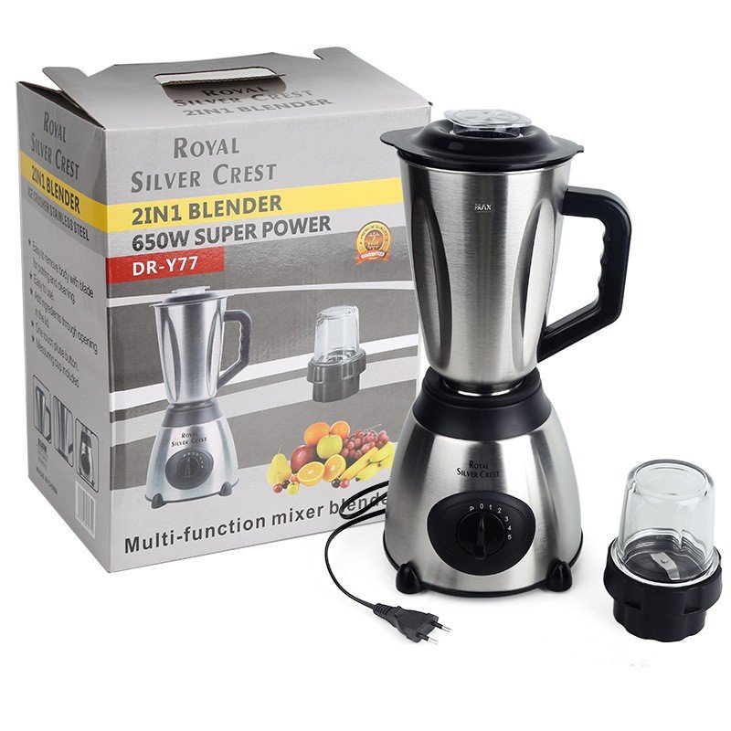 Customized 2000ML stainless steel jar glass kitchen appliance fruit smoothie mixer juicer blender