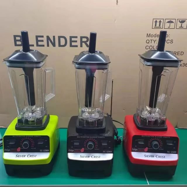 Heavy Duty High Speed Power 3000w/4500w blender Silver Crest 2 Jar Blender For Home And Restaurant Use
