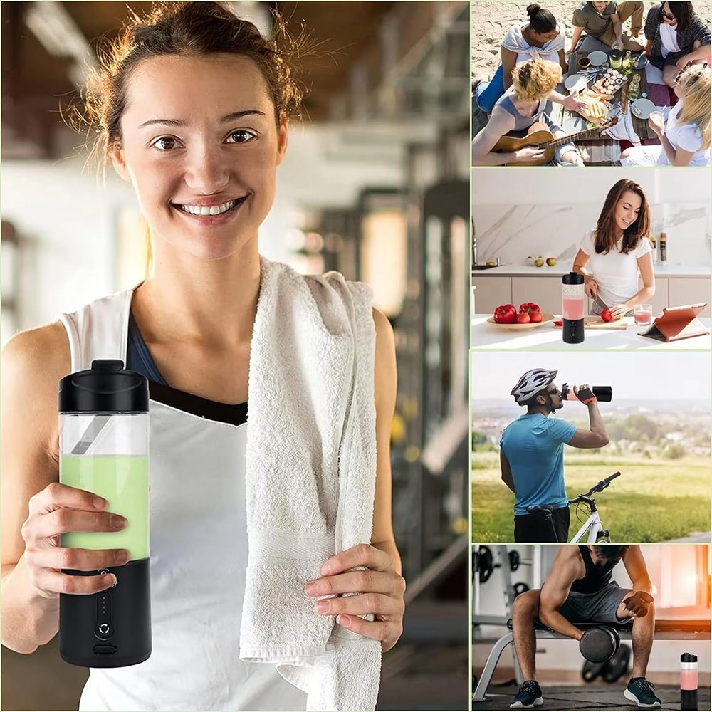Original Factory USB-C Rechargeable 18oz Kitchen Small Portable Smoothie Juicer Personal Blender