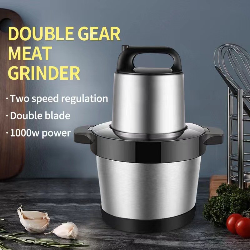 Commercial meat chopper 6L big capacity fufu Machine stainless steel Electric meat Grinder and Blender