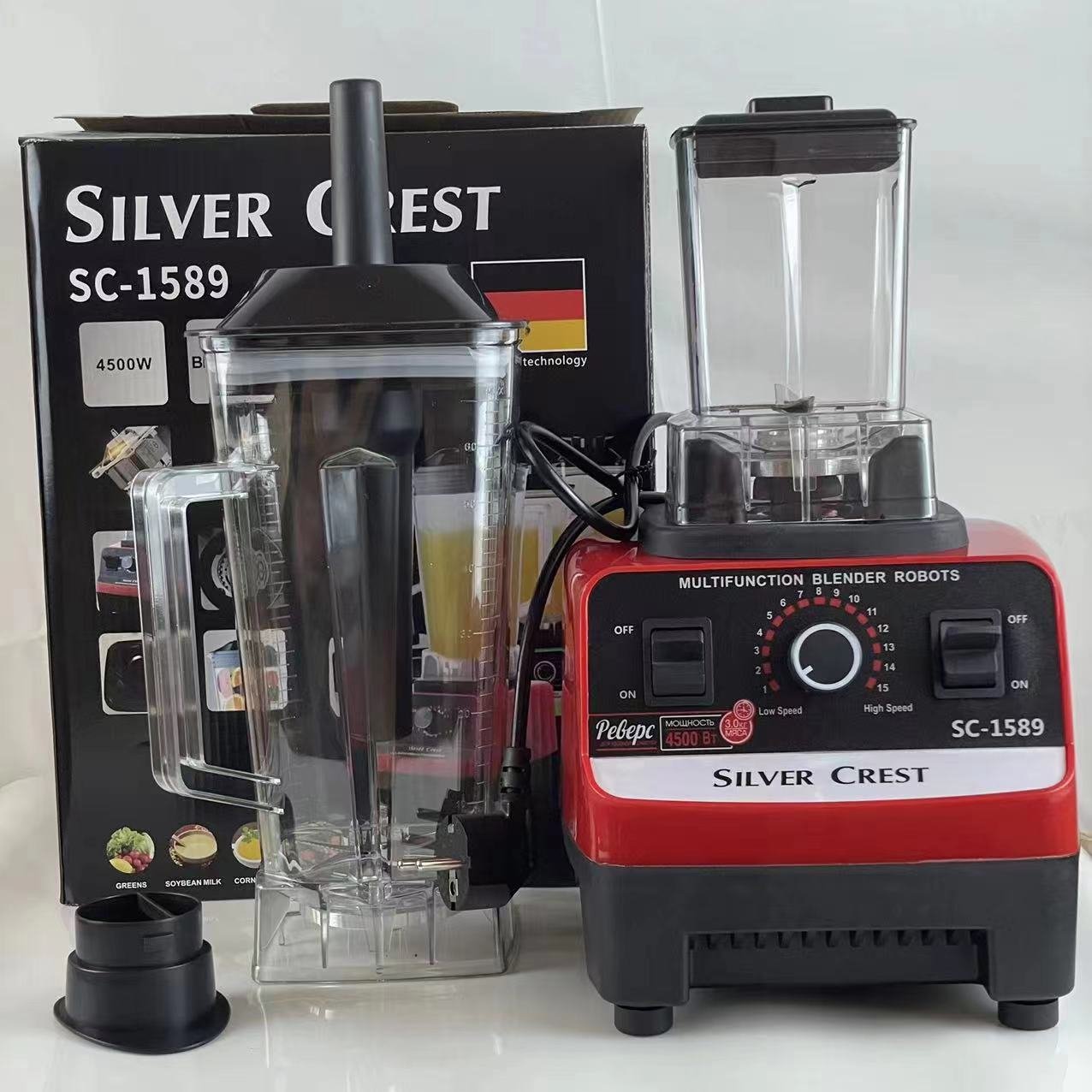 Hot sale Kitchen Multifunction 4500W 2 In 1 Juicer Blenders Mixer Mixeur Silver Crest Electric Blender