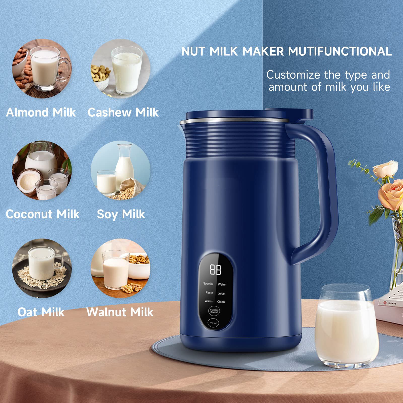 Portable Soy Milk Machine 6 Functions Juicer Maker Free Filtering Self Cleaning blender Mini Soybean Milk Maker
