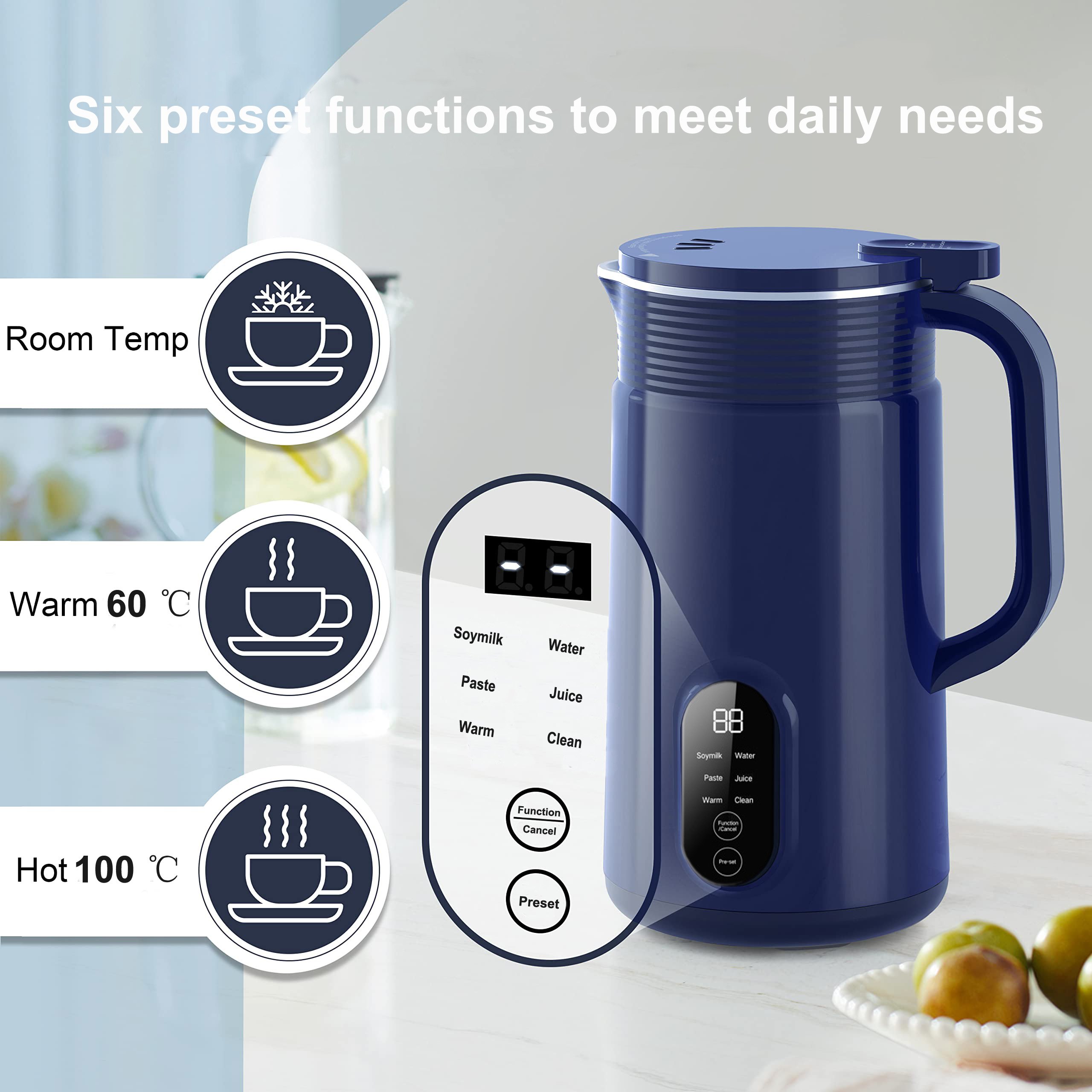 Portable Soy Milk Machine 6 Functions Juicer Maker Free Filtering Self Cleaning blender Mini Soybean Milk Maker