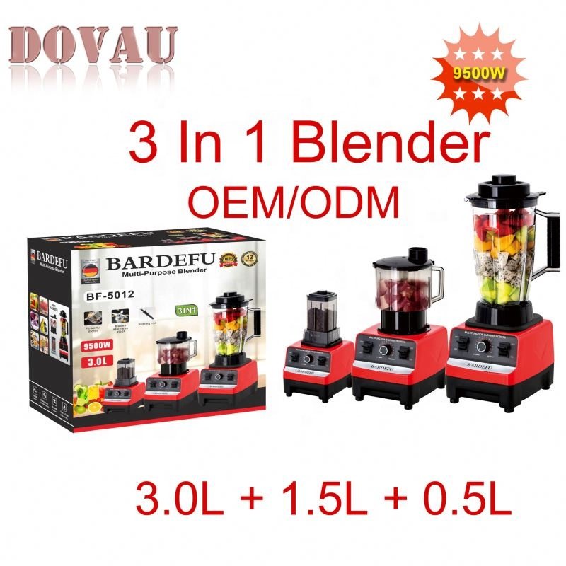 Electric Multifunctional Immersion 3.0L Commercial Blender Heavy Duty Industrial Machine Mixer Smoothies Blender 3 In 1