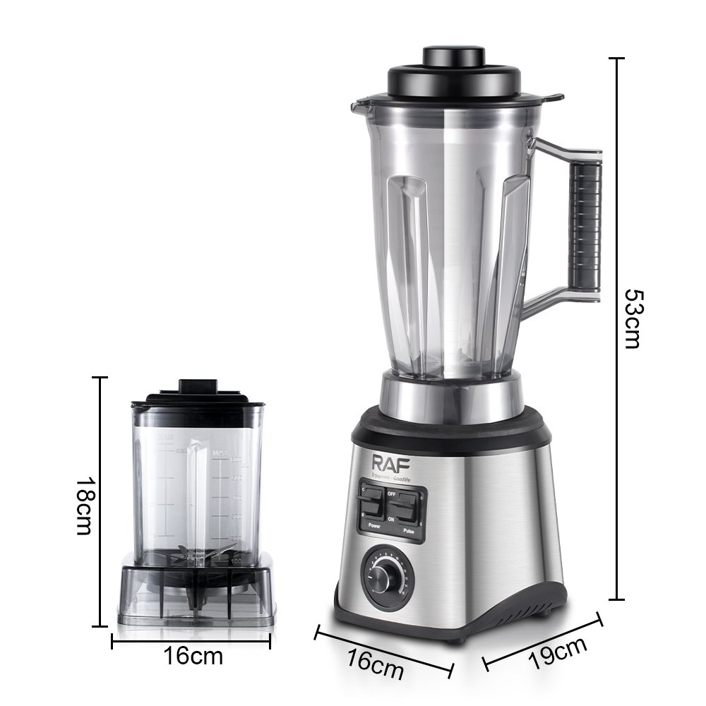RAF New 2L Stainless Steel Blender Smoothie Kitchen Ice Crusher Soya Bean Blender 6 blades Electric Smoothie Blender
