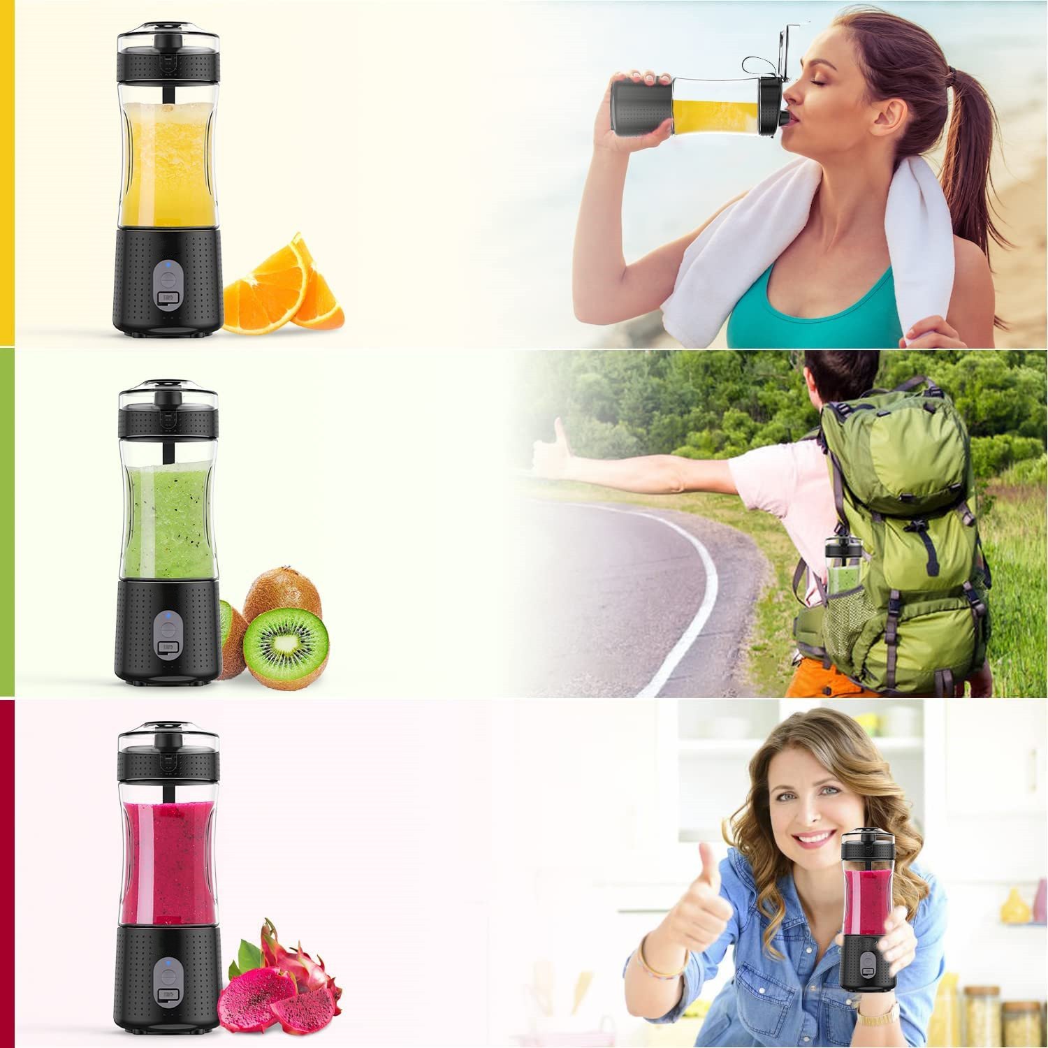2024 Hot sale kitchen gadgets battery operated juicer blender portable A1 blender juicer 350ml With LFGB CE ROHS