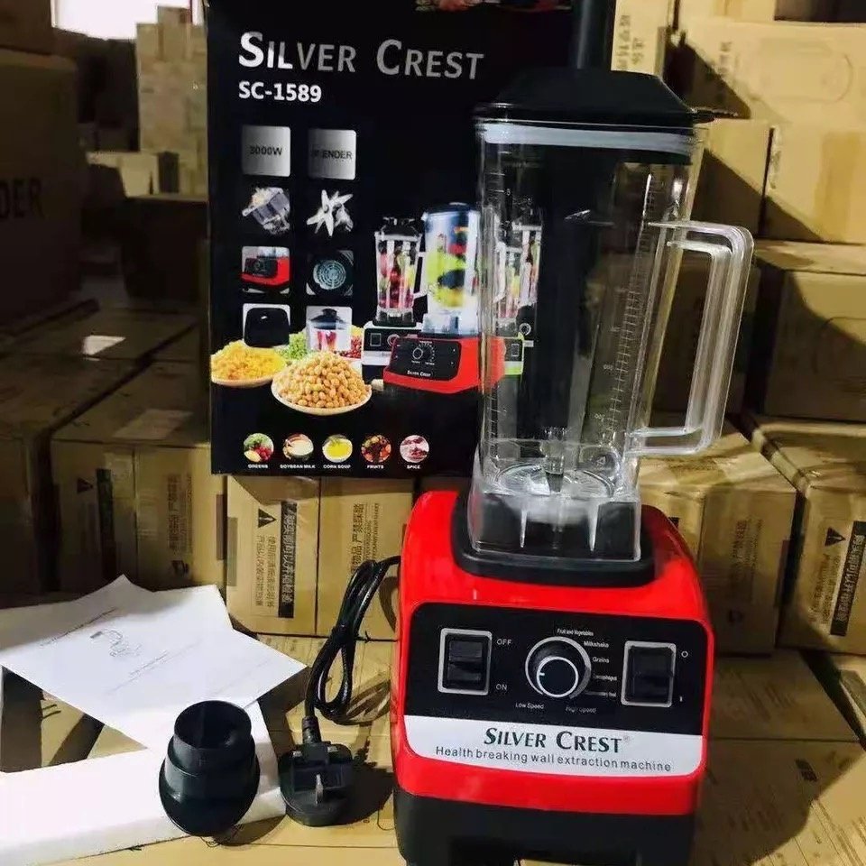 Pure copper 4500W high quality large power commercial blender smoothie machine 2L, large capacity silver crest blender