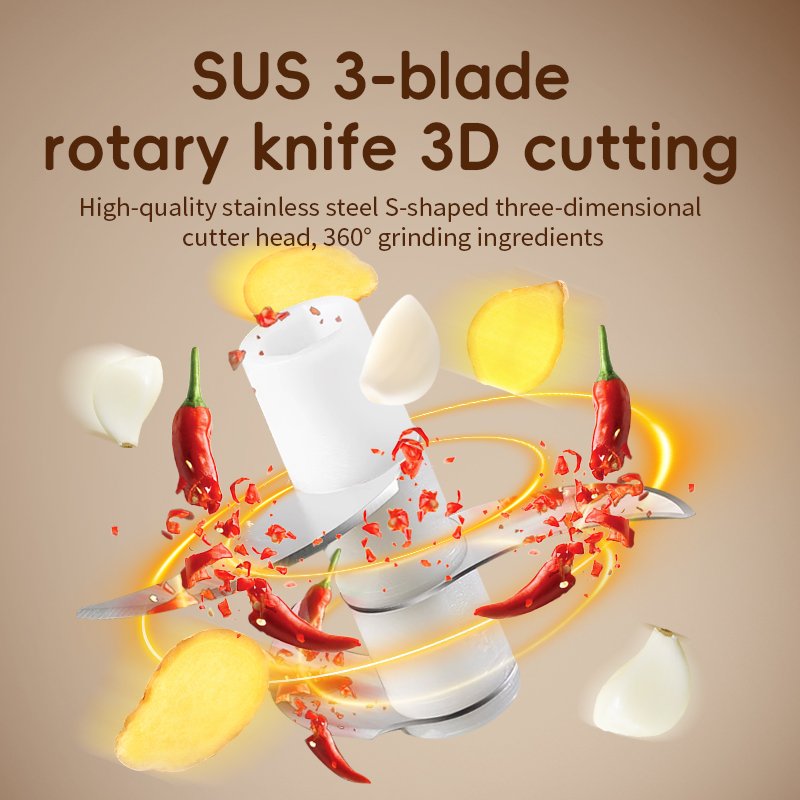 Multipurpose Vegetable Ginger Onion Garlic Blender Chopper Premium Automatic Wireless Mini Electric Garlic Press Crusher