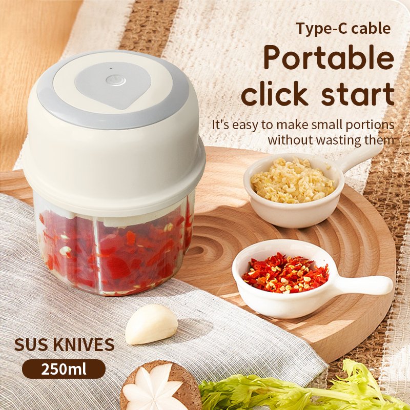Multipurpose Vegetable Ginger Onion Garlic Blender Chopper Premium Automatic Wireless Mini Electric Garlic Press Crusher