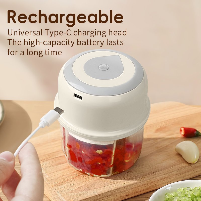 Multipurpose Vegetable Ginger Onion Garlic Blender Chopper Premium Automatic Wireless Mini Electric Garlic Press Crusher