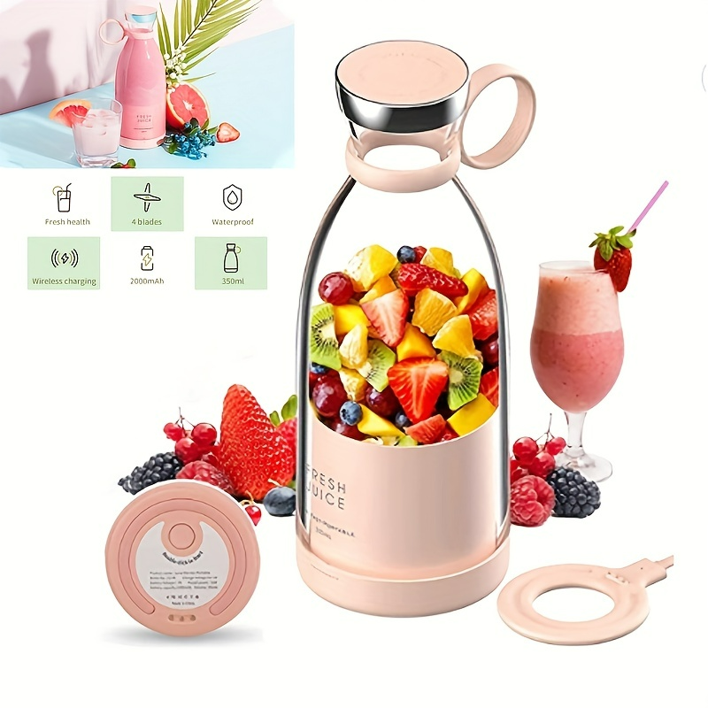Custom Logo Fresh Juice Portable Blenders Mini Fruit Smoothie Milkshake Mixer Bottle Portable Juicer