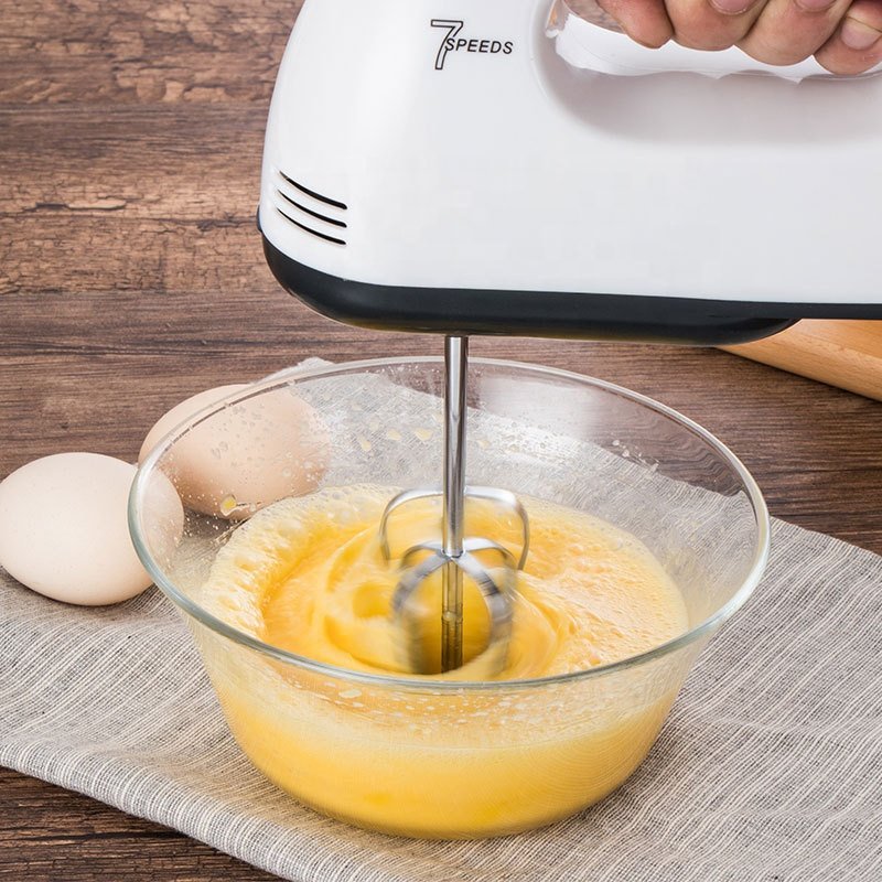 Hand Mixer 150W Mini Handheld Cream Blender Egg Beater Cheap Electric 7 Speed Variable Speed Plastic OEM Food Process 0.95kg