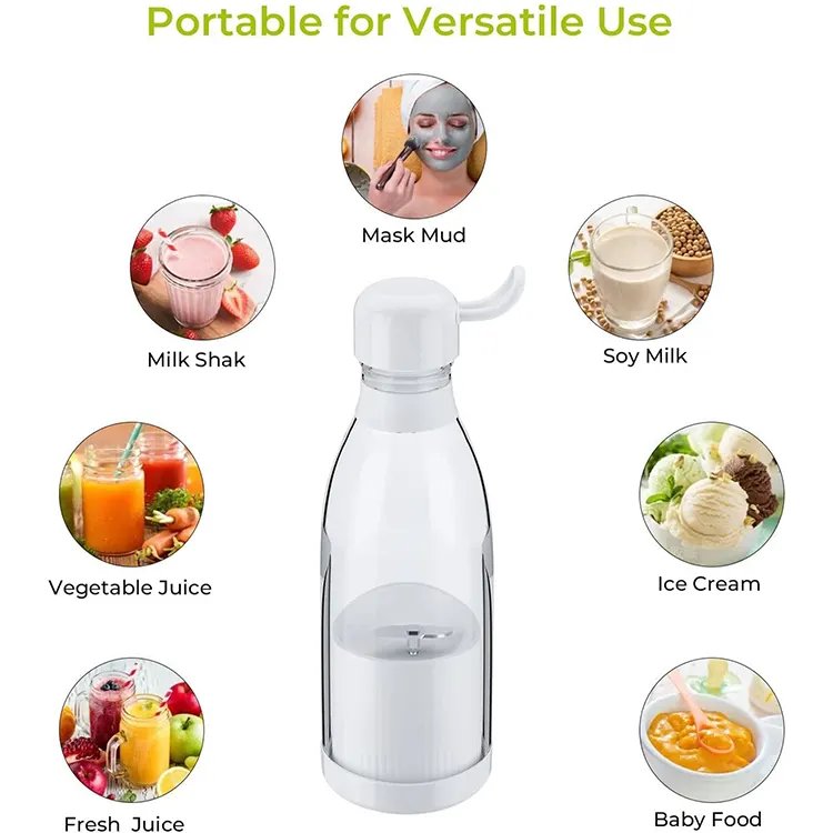 2023 New Personal Wireless Rechargeable Fresh Fruits Mixer Smoothie Bottle Mini Fast Juice Juicer Portable Blender